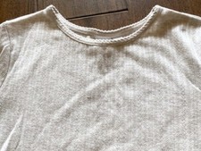 Gap Kids Girls Light Oatmeal Color Long Sleeve Ribbed Weave T-Shirt Size XL 12