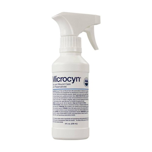 Microcyn Wound Care Spray 8 oz for Burns, Ulcers, First Aid 84507