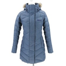 Marmot Women’s 700 Fill Down Puffer Parka Coat Jacket Faux Fur Lined Hood Small