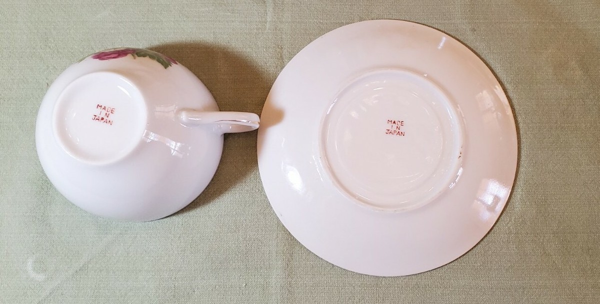 Tea Rose Made In Japan Tea Cup and Saucer Vintage Transferware