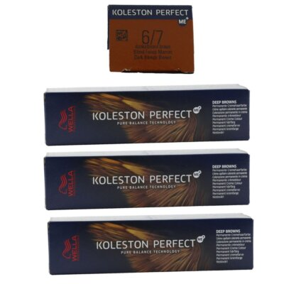 Wella Koleston 3 x 60 ml 6/7 dunkelblond braun Set