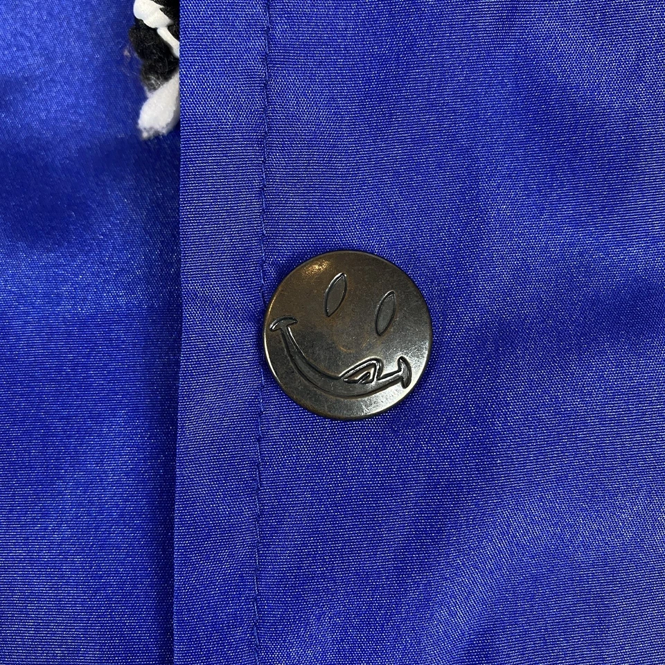 Chaqueta cortavientos Joe Boxer para hombre grande XL azul negro blanco deletreado cremallera completa Foto 4 de 4