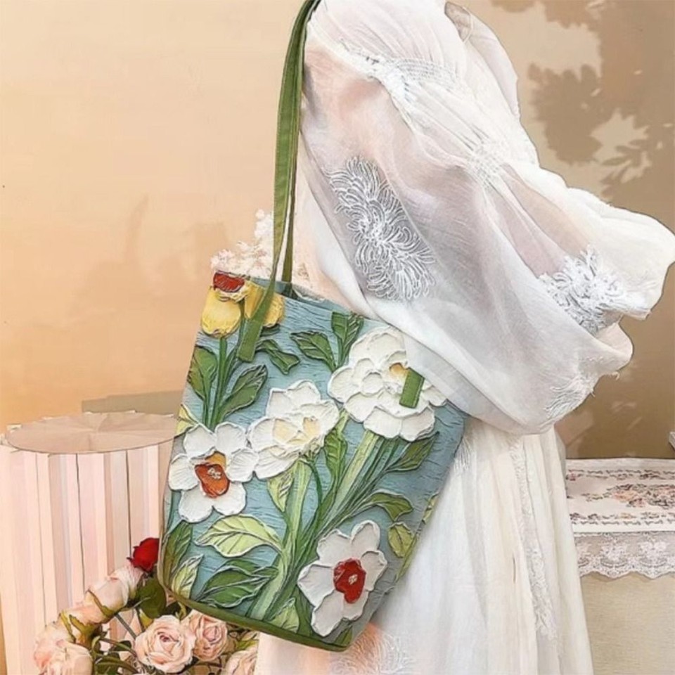 Tote Bag Female Bucket Bags New Chinese Style Commuting Cloth Bag eBay