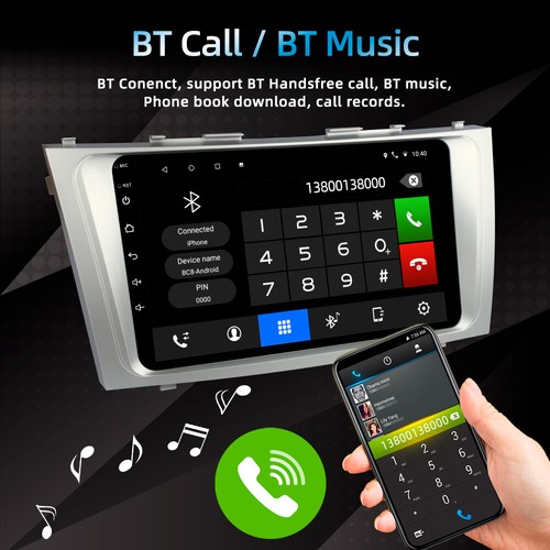 For Toyota Camry 2007-2011 Android12 Apple CarPlay Car Stereo Radio GPS Navi JBL - Picture 9 of 10