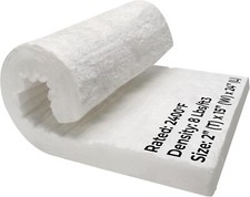 Ceramic Fiber Insulation Blanket - 8 - 2400F Rated - 2" Thick x 15" x 24" size