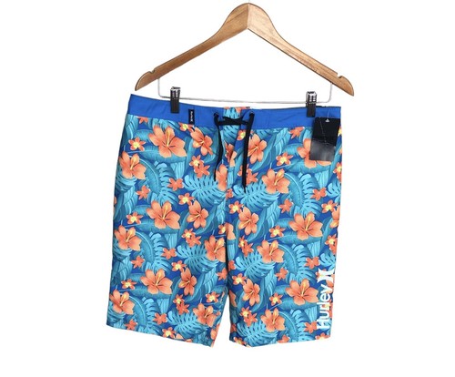 New Hurley Hawaiian Board Short Big Kids Size 20/30 Polyester Button Pocket. - 第 1/11 張圖片