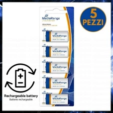 5 Batteries Half Torch CR123A Batteries Lithium CR17345 3 Volt Sensor Alarm LED