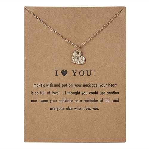 Fashion Women Animal Heart Necklace Charm Pendant Clavicle Chain Jewelry Card - Picture 33 of 171