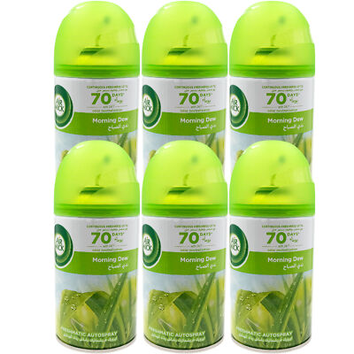 6x Air Wick Lufterfrischer Nachfüller Freshmatic Max Morgentau 250ml