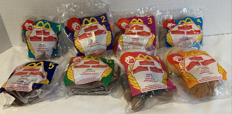 1998 NIP LION KING 2 Simba’s Pride Complete Set McDonald’s Happy Meal Toys Plush