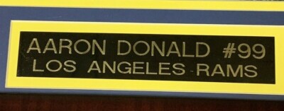 Photo Encadrée Dédicacée Aaron Donald Los Angeles Rams 16x20 - Certifiée Beckett JSA #7