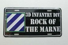 3rd Infantry Division Rock of the Marne License Plate 6 x 12 inches Made in USA