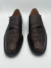 Gucci Mens Oxford Brogue Shoes in Brown w/Lateral-Lace. Size: 42 1/2 E