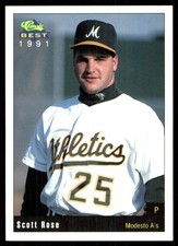 Scott Rose 1991 Classic Best Modesto A's #13 MLB READ FREE SHIPPING AutographDen