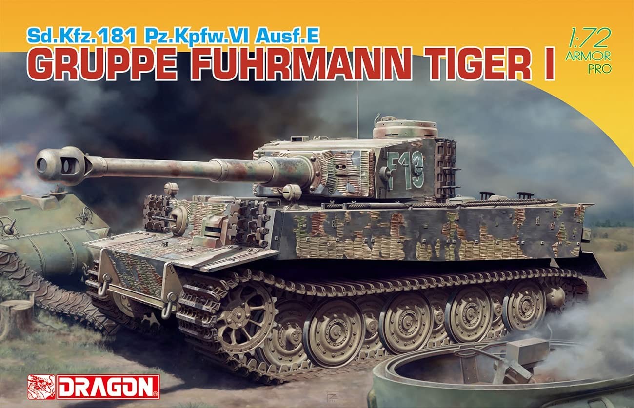 Dragon DR7368 172 World War II German Gurppe Felman Tiger I Plastic Model 8490₽