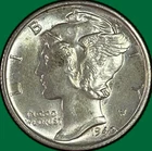 1940-S Mercury Dime Brilliant Uncirculated BU Coin #41719