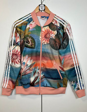 ADIDAS ORIGINALS FIREBIRD TT Jacke Damen Bunt Muster Blumen Gr. 40 Retro Vintage