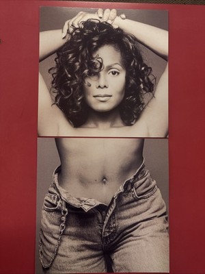 Vintage 1993 Janet Jackson Promo 4-Sided Poster Flat 12x24 Wall Art Virgin Set