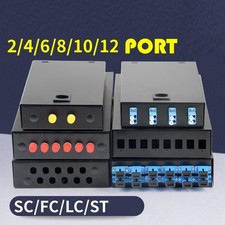 2/4/6/8/10/12 Ports Fiber Optic Terminal Box SC/FC/LC/ST SM Desktop Splice Box