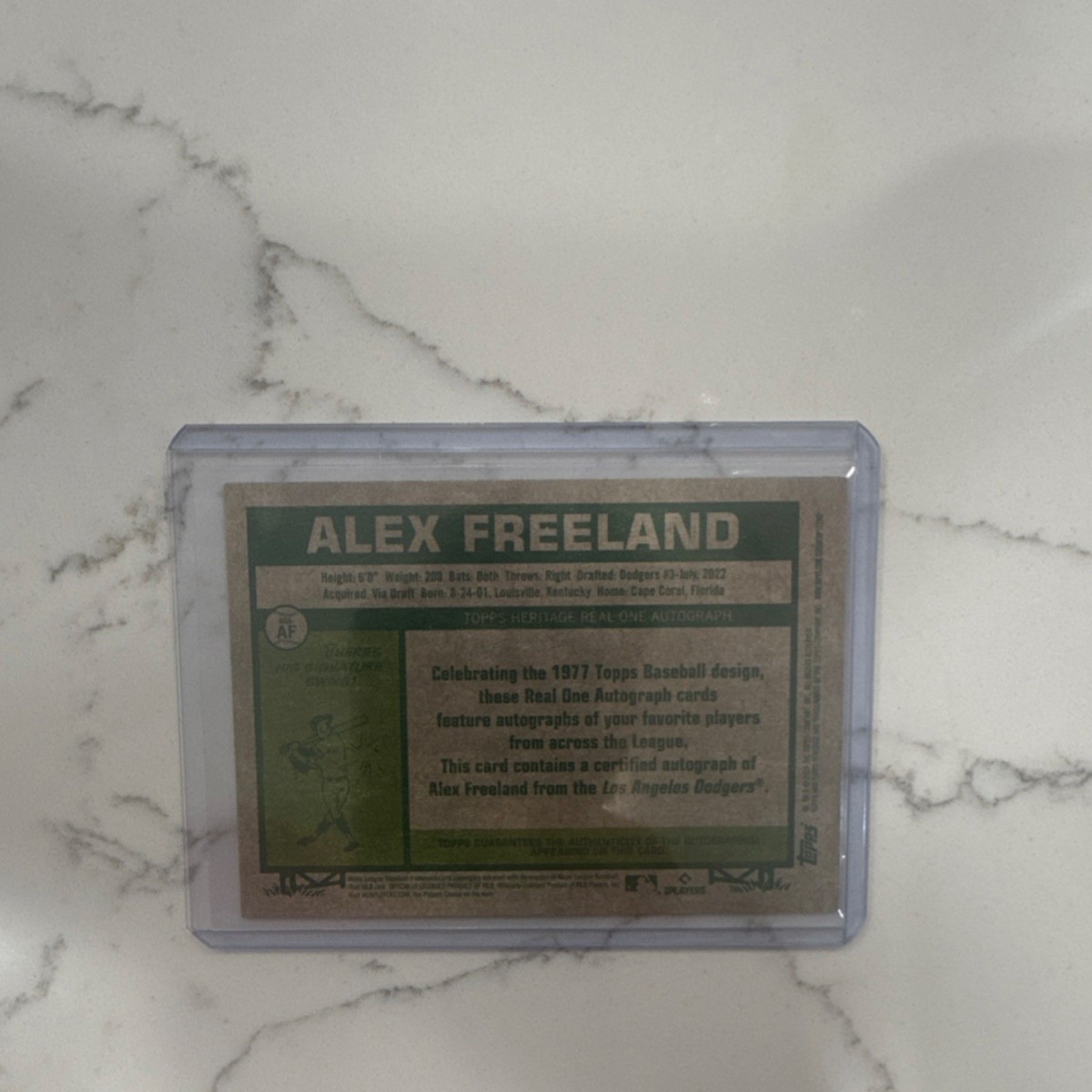 Topps Heritage 2026 Alex Freeland Dodgers Autograph Rookie Serial
