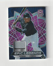 2021 Spectra Epic Legends Materials Neon Pink Prizm 10/20 Miguel Cabrera 