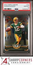 2013 TOPPS CHROME #150 AARON RODGERS PACKERS PSA 10