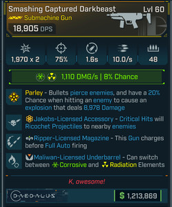 Frontières 4 ⭐DARKBEAST SMG-CORROSIF/RADIATION JAKOBS-RIPPER