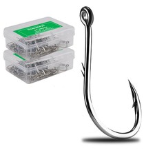 50pcs/Box Barbed High Carbon Steel Fishing Hooks Sea Worm Carp Single Circle Hoo
