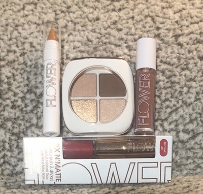 Flower Beauty Drew Barrymore Eye Palette, Lip Duo, Under Eye (Set of 4)