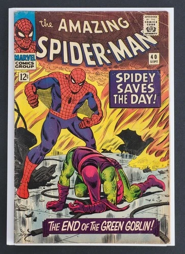 Amazing Spider-Man #40 VG- to VG.  Green Goblin Origin & Cover Story.  1966