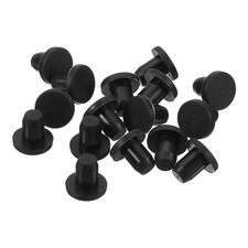 16pcs Black Rubber Stopper 5.3mm Plug Holes for 5mm/0.2" Hole