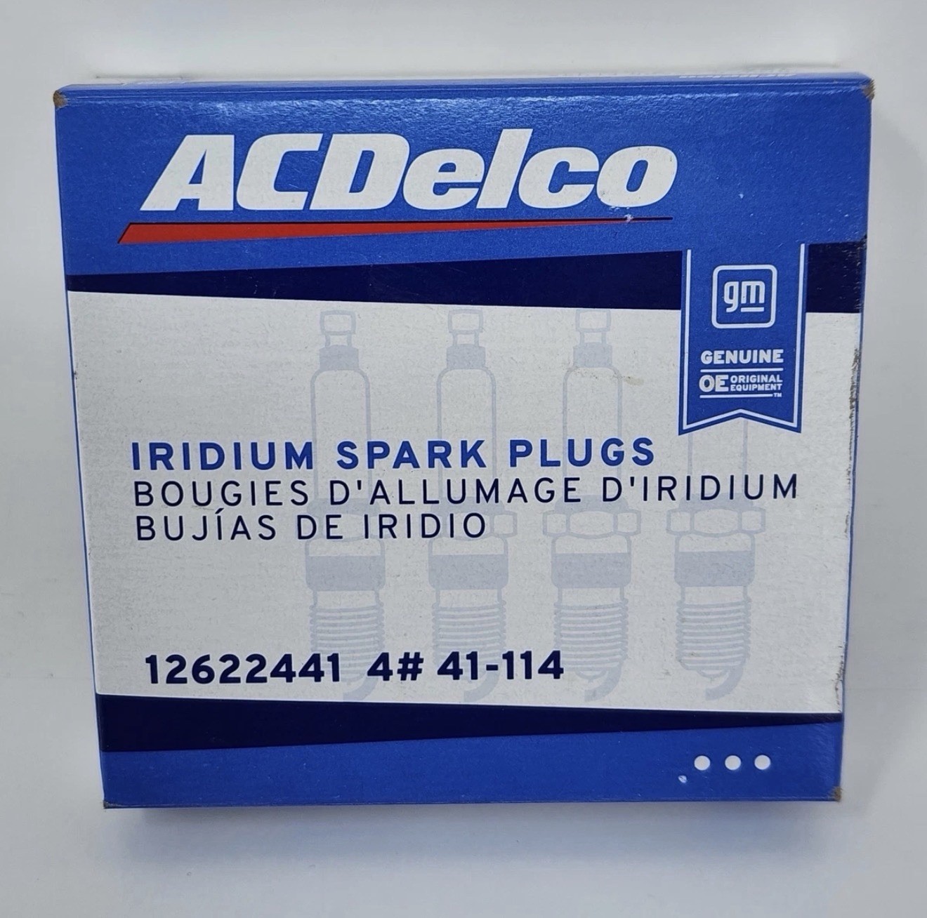 ACDelco 41-114 Iridium Spark Plugs 12622441 GM Genuine OEM 4 Pack