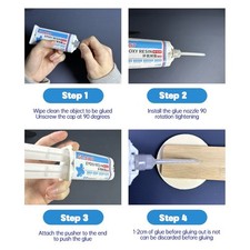 Transparent Epoxy AB Adhesive Glue High Strength for Metal & Plastic Repair