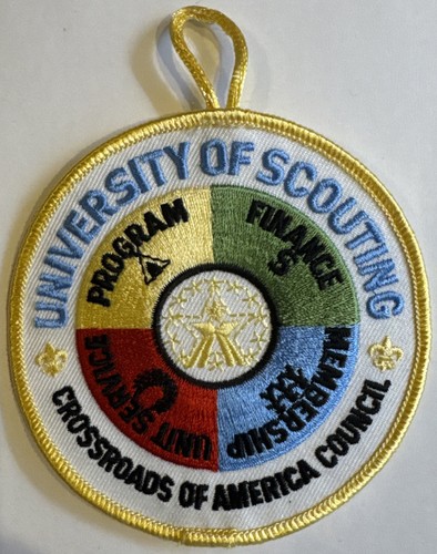 BSA Crossroads of America Council (lt yel) University of Scouting Patch - Picture 1 of 1
