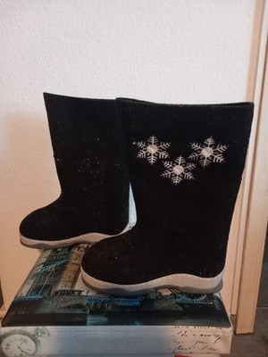 Russischer Filzstiefel Valenki Stiefel Winterstiefel Schneeflocke 36 Schwarz