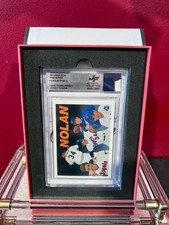 BGS Auth Jersey Fusion 1991 Upper Deck Heroes Nolan Ryan Game Worn Jersey Patch