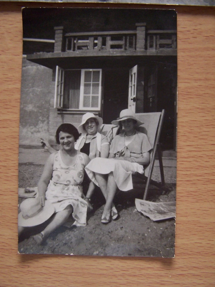 Women on Deckchairs 2 Vintage RP Postcards Claremont Photographers Lowestoft - Image 3 of 4