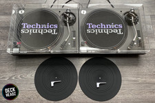 2 x Technics SL-1210 M3D Original Turntables with Lids Needles & Slipmats - MK3