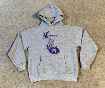 VTG 80s Minnesota Vikings Original Logo Hooded Sweatshirt - Men's XS /Women's M