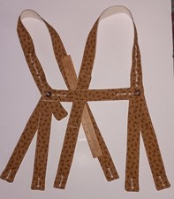 Civil War Suspenders REDUCED SHOULDER SLIP GOLDEN TAN  Period Hand Crank Machine