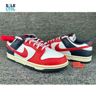 ナイキ ダンク エナメル レッド/ホワイト Nike Dunk Low Retro White/university Red-thunder Men's Shoes
