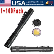 1-100 Small LED Flashlight Torch Penlight For Dentist Camping Hiking Pocket Lamp