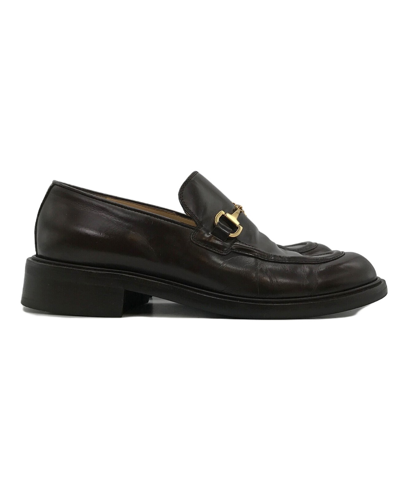 GUCCI Women's Loafers Horsebit Leather Brown Size:36/JP:23 135317K Authentic thumbnail 4