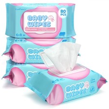 Thickened Baby Wipes Extra Thick Soft Wet Wipes 99 Water Size 6x8 inch Wipes