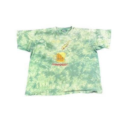 Vintage Rana Tropic Costa Rica Kamikaze Frog Tie Dye T-Shirt Green Mens XL