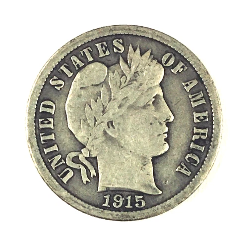 LOT #L 382    1915-S BARBER DIME (LIBERTY VISIBLE)