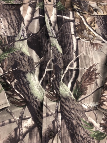 Camicia da caccia uomo Cabela 2XLT manica lunga con bottoni Realtree tasche mimetiche - Foto 9 di 15