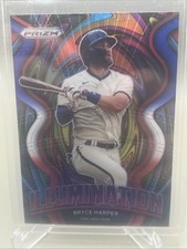 2022 Panini Prizm - Illumination Bryce Harper #IL-15 Red White & Blue Prizm