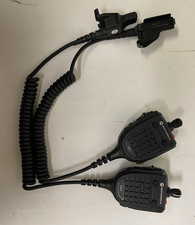 LOT OF 2 Motorola OEM HMN4112A GPS 2 Smart Speaker Mic Remote Microphone