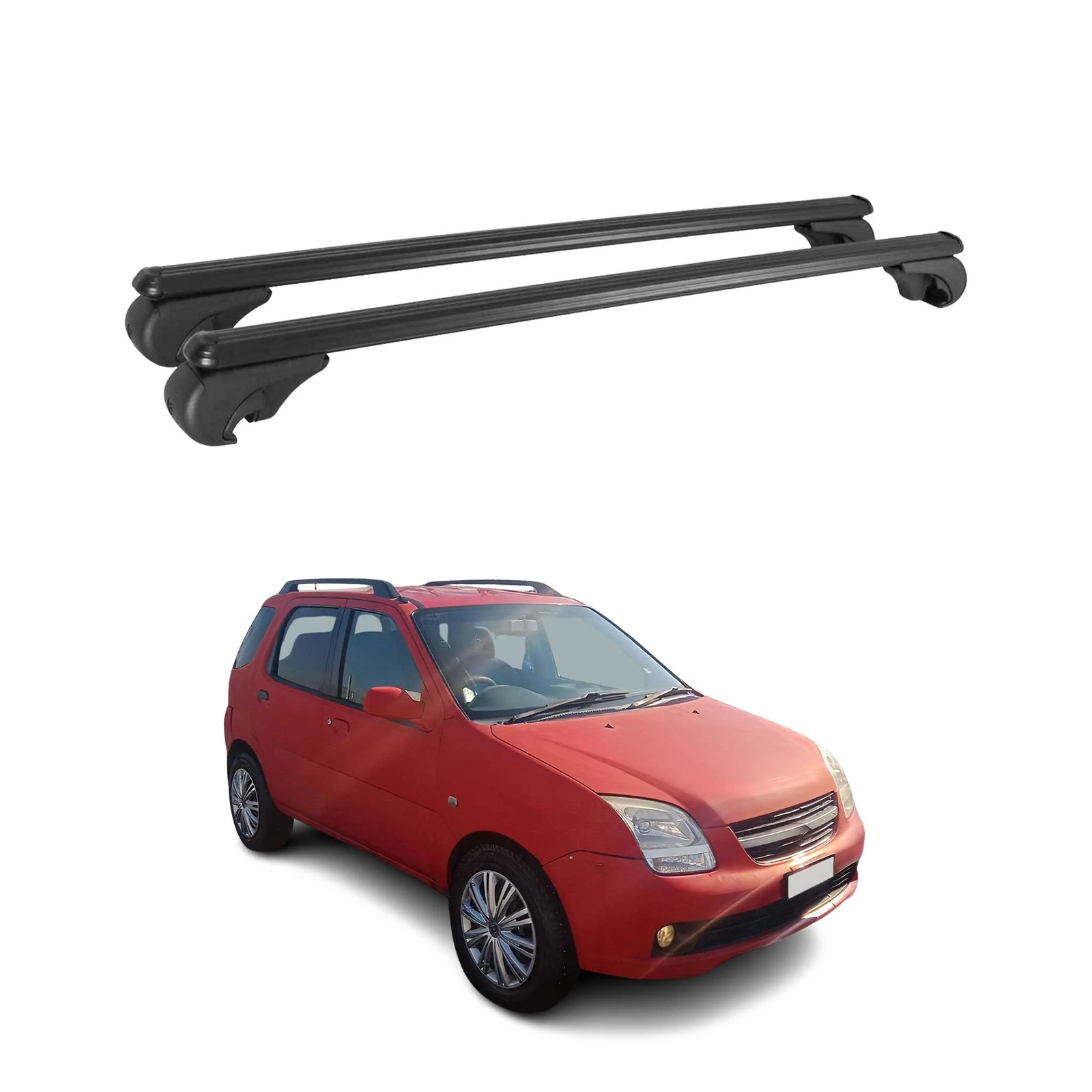Barres de toit profilées aérodynamiques en alu noir pour Cruze 01-04
